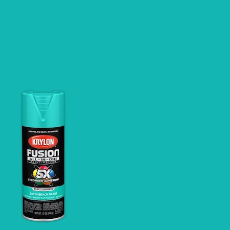 Short Cuts Krylon Fusion All-In-One Satin Beach Glass Paint+Primer Spray Paint 12 oz K02731007